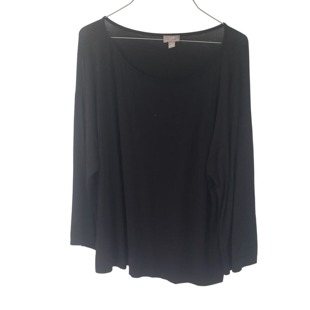 J.Jill Wearever Black Stretch Top Women's Medium Classic Wardrobe Basic Layering